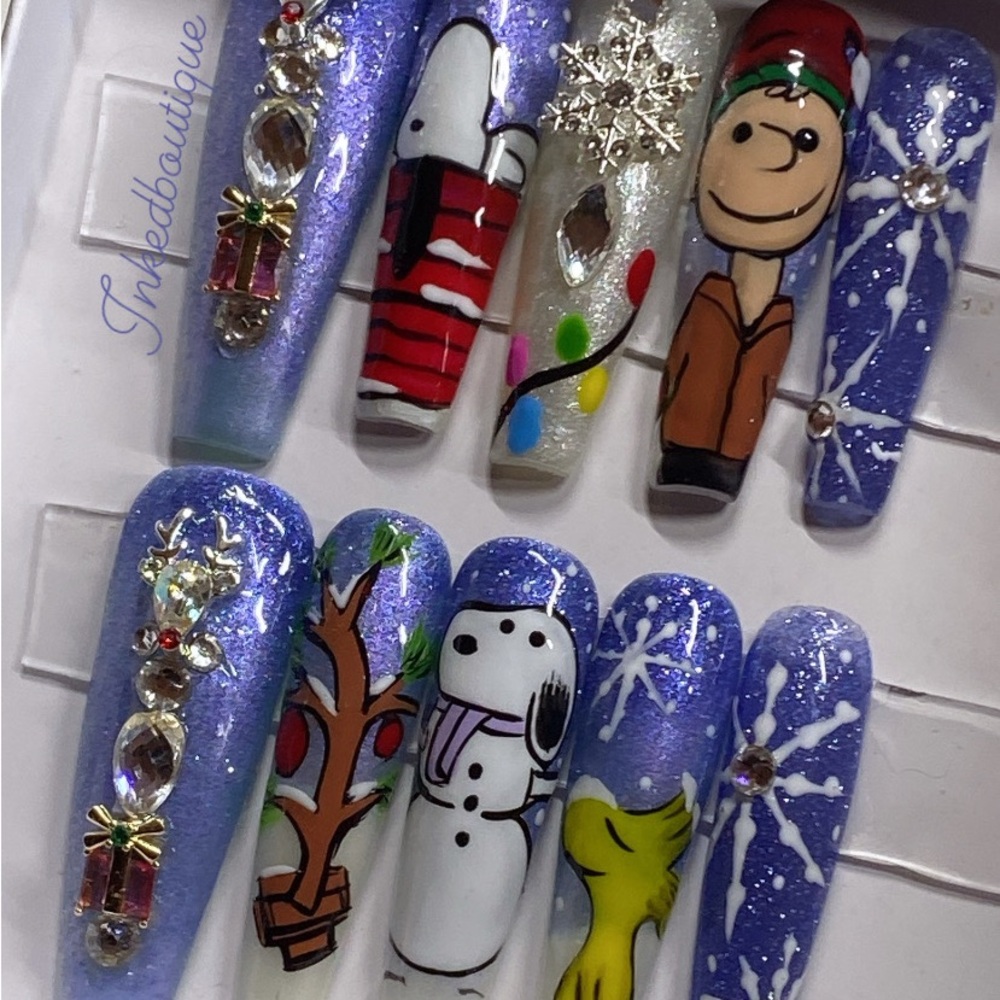 Charlie Brown Christmas Acrylic Press Ons